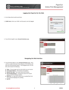 PaperCut: Online Print Management Logging Into PaperCut for the Web