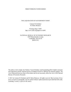 NBER WORKING PAPER SERIES THE LIQUIDATION OF GOVERNMENT DEBT Carmen M. Reinhart