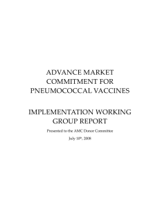 ADVANCE MARKET  COMMITMENT FOR  PNEUMOCOCCAL VACCINES  IMPLEMENTATION WORKING 