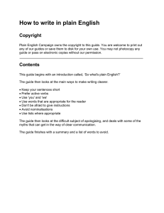 How to write in plain English  Copyright