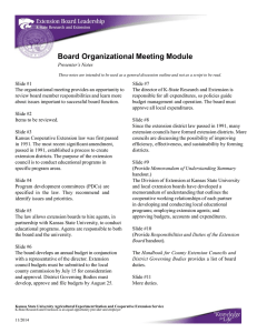 Board Organizational Meeting Module