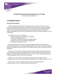 K-State Research and Extension Geary County Marketing Plan Worksheet