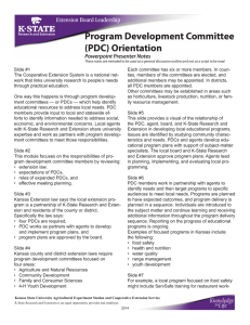 Program Development Committee (PDC) Orientation Powerpoint Presenter Notes