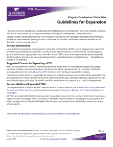 Guidelines for Expansion Program Development Committee