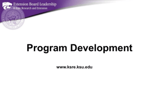Program Development www.ksre.ksu.edu