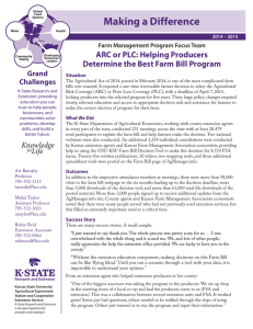 Making a Difference ARC or PLC: Helping Producers Grand