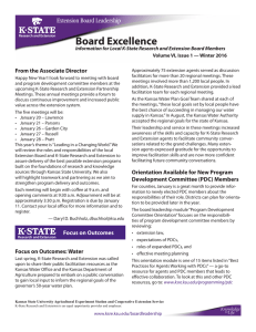 Board Excellence  From the Associate Director