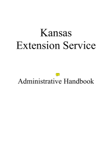 Kansas Extension Service Administrative Handbook