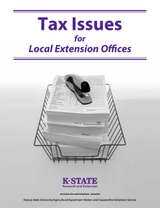 Tax Issues  Local Extension Offices for
