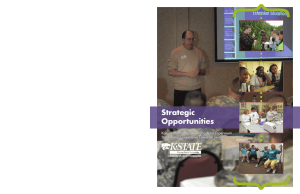 Strategic Opportunities Kansas State University Agricultural Experiment Station and Cooperative Extension Service