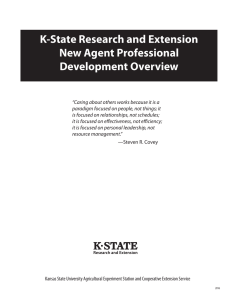 K-State Research and Extension New Agent Professional Development Overview