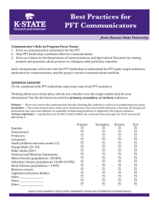 Best Practices for PFT Communicators from Kansas State University