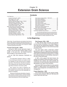 Extension Grain Science Chapter 19 Contents