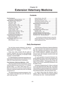 Extension Veterinary Medicine Chapter 24 Contents