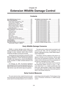 Extension Wildlife Damage Control Contents Chapter 25