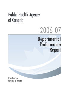 2006-07 Public Health Agency of Canada Departmental
