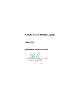 Canada Border Services Agency 2006–2007 Departmental Performance Report