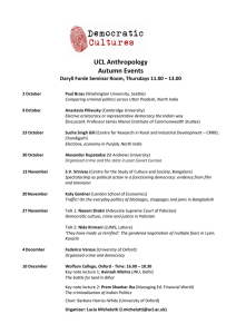 UCL Anthropology Autumn Events Daryll Forde Seminar Room, Thursdays 11.00 – 13.00