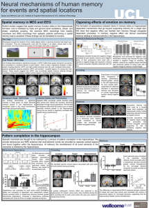 Neural mechanisms of human memory for events and spatial locations