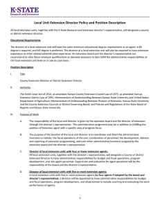 Local Unit Extension Director Policy and Position Description