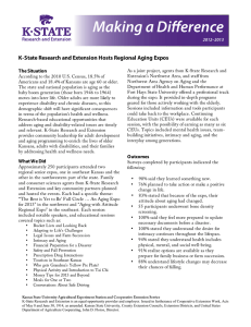 Making a Difference  K-State Research and Extension Hosts Regional Aging Expos  