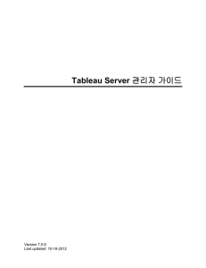 Tableau Server  Version 7.0.9 Last updated: 10-16-2012