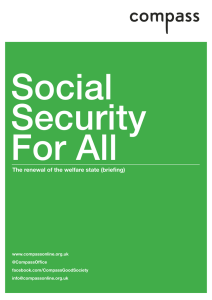 Social Security For All The renewal of the welfare state (briefing)