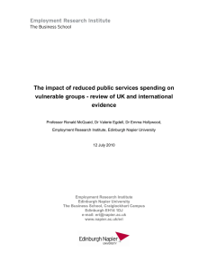 The impact of reduced public services spending on evidence