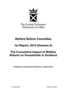 Welfare Reform Committee 1st Report, 2015 (Session 4)