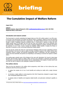 The Cumulative Impact of Welfare Reform