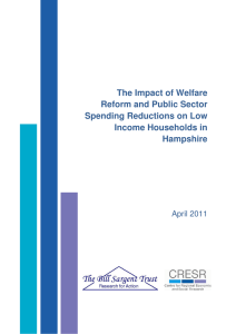 The Impact of Welfare Reform and Public Sector Spending Reductions on Low