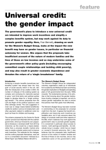 Universal credit: the gender impact feature