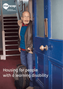 Housing for people with a learning disability 1 |
