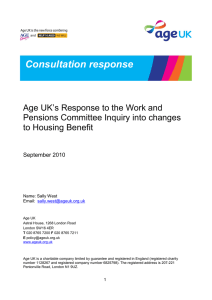 Consultation response  Age UK’s Response to the Work and