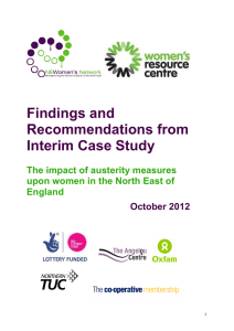 Findings and Recommendations from Interim Case Study The impact of austerity measures