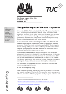 The gender impact of the cuts – a year on