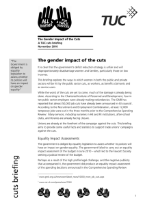 The gender impact of the cuts