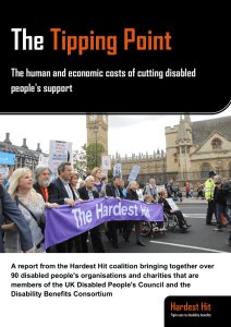 The  Tipping Point The human and economic costs of cutting disabled