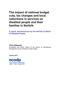 The impact of national budget cuts, tax changes and local