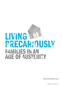 LIVING PRECARIOUSLY FAMILIES IN AN AGE OF AUSTERITY
