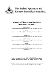 A review of Multi-Agent Simulation Models in Agriculture