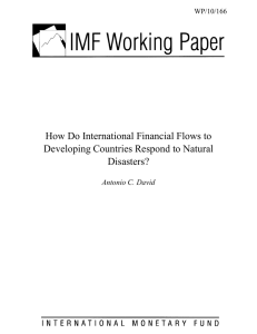 How Do International Financial Flows to Developing Countries Respond to Natural Disasters?