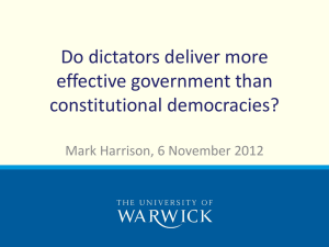 Do dictators deliver more effective government than constitutional democracies?