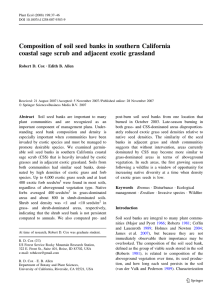 Composition of soil seed banks in southern California