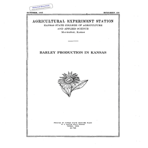 BARLEY  PRODUCTION  IN  KANSAS Historical Document