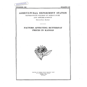 FACTORS  AFFECTING  BUTTERFAT PRICES  IN  KANSAS Historical Document