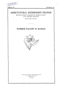 SUMMER FALLOW  IN  KANSAS Historical Document Kansas Agricultural Experiment Station