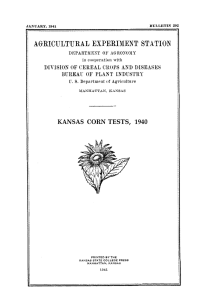 KANSAS TESTS, 1940 CORN