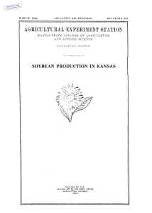 SOYBEAN KANSAS PRODUCTION IN Historical Document