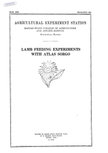 Historical Document Kansas Agricultural Experiment Station